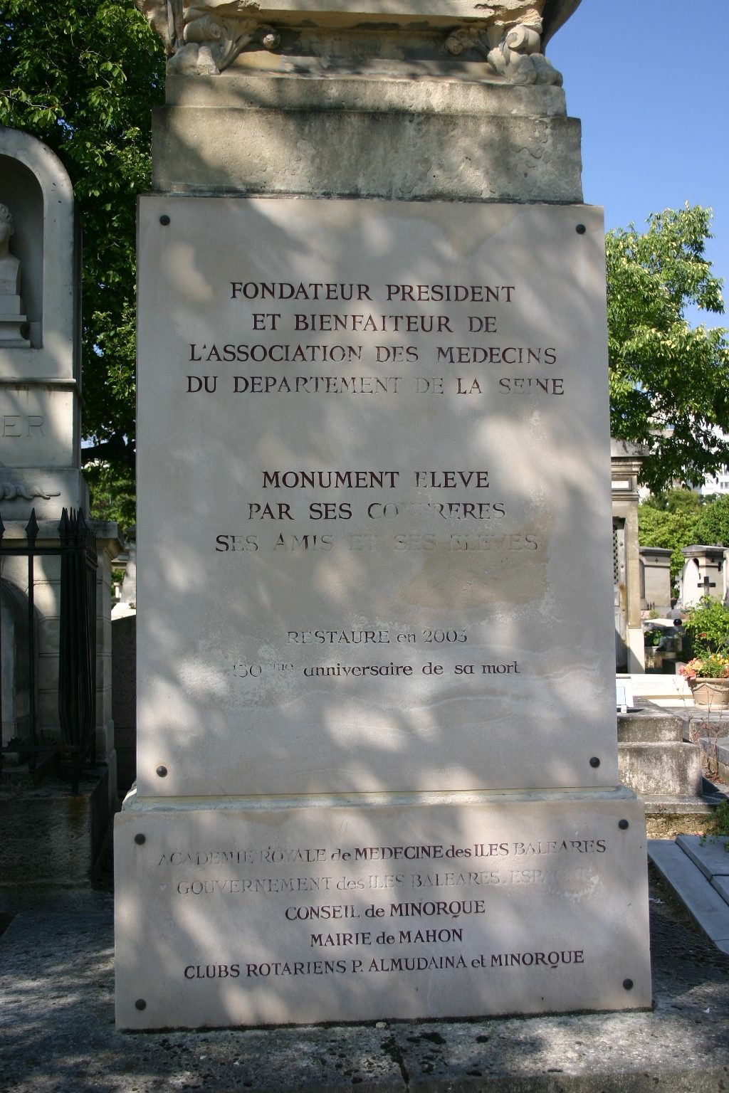 Mathieu Orfila's tomb, Montparnasse Cemetery, Paris (3).JPG